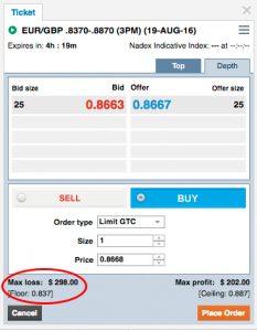 is there spread fees trading nadex binary options